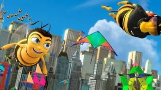 Bi-kompisarna Berry och Adam undrar vad som finns utanför bi-kupan i Bee Movie.