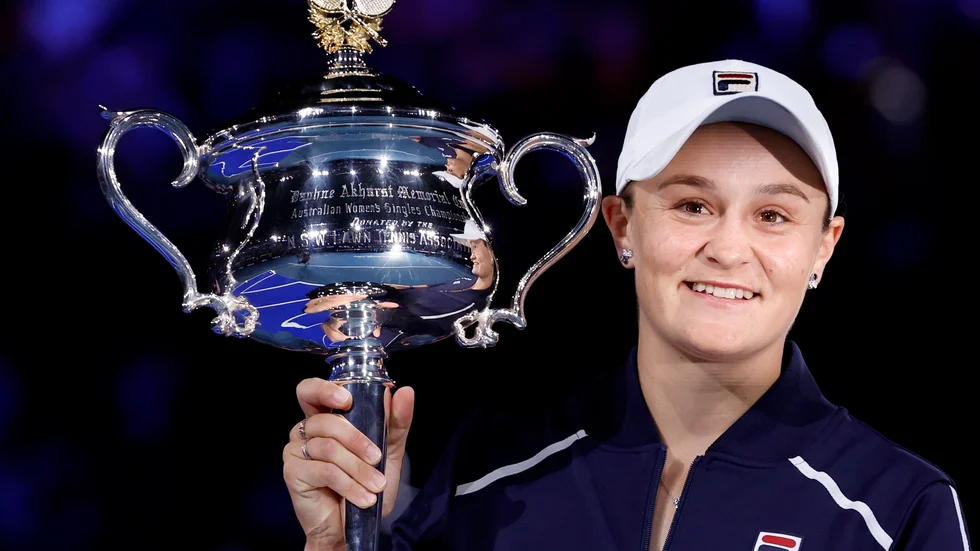 Ash Barty när hon vann Australian Open i slutet av januari.