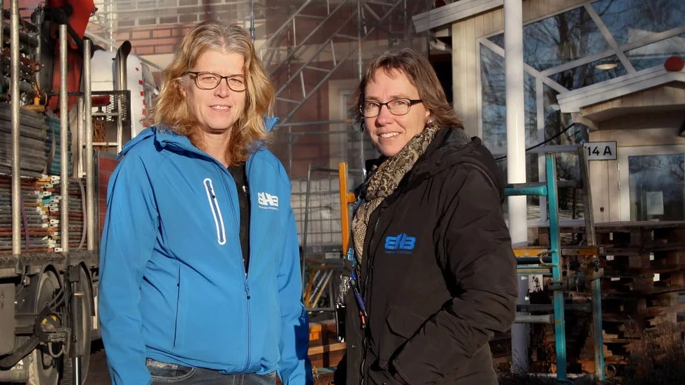 ”Skadorna var inte så illa som vi trodde och renoveringen håller budgeten” konstaterar Lena Pettersson och Eva Ramström vid EHB.