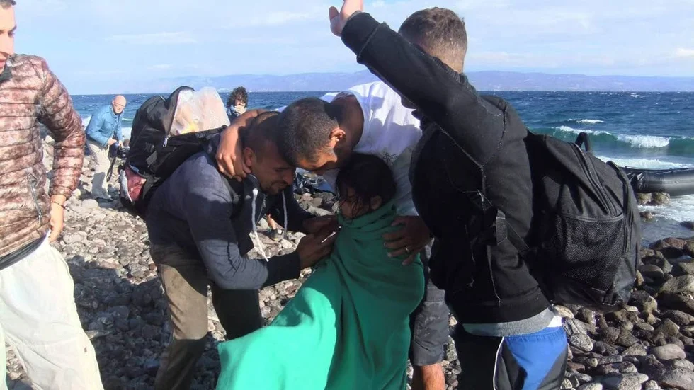 Båtar. Under 2015 var mottagande på stranden en stor del av arbetet.