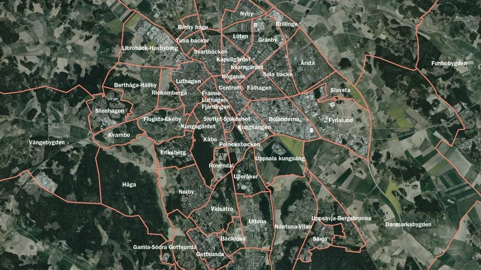 Förslag på nya stadsdelar.