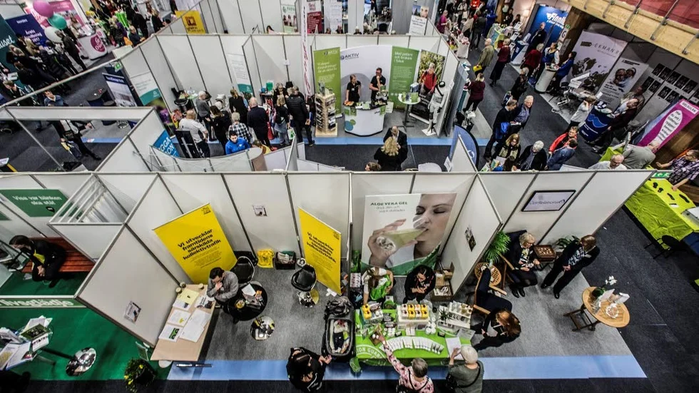 Utställning. Över 145 utställare fanns på plats i IFU Arena.
