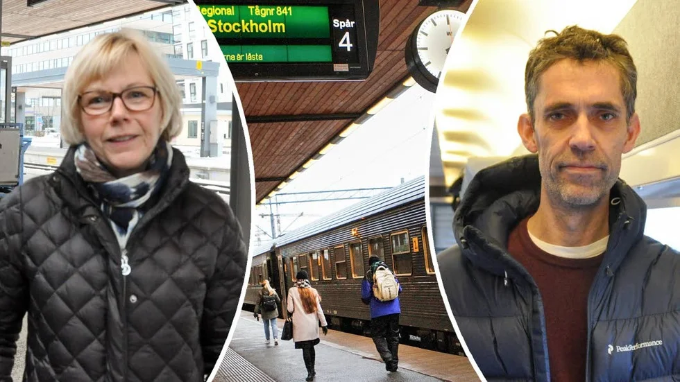 Ann-Sophie Hägg och Marcus Löfgren pendlar till sina respektive arbeten.