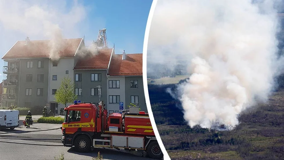 Flera bränder har upptagit räddningstjänstens tid i dag. Bilder från branden i Märsta samt utanför Sala.