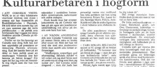 Konserten på Flustret blev Cornelis sista