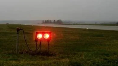 Landningsbanan på Ärna flygfält.