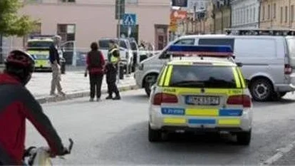 Kvarteret runt restaurangen var avspärrat mellan klockan 11 och 14.15 på söndagen.