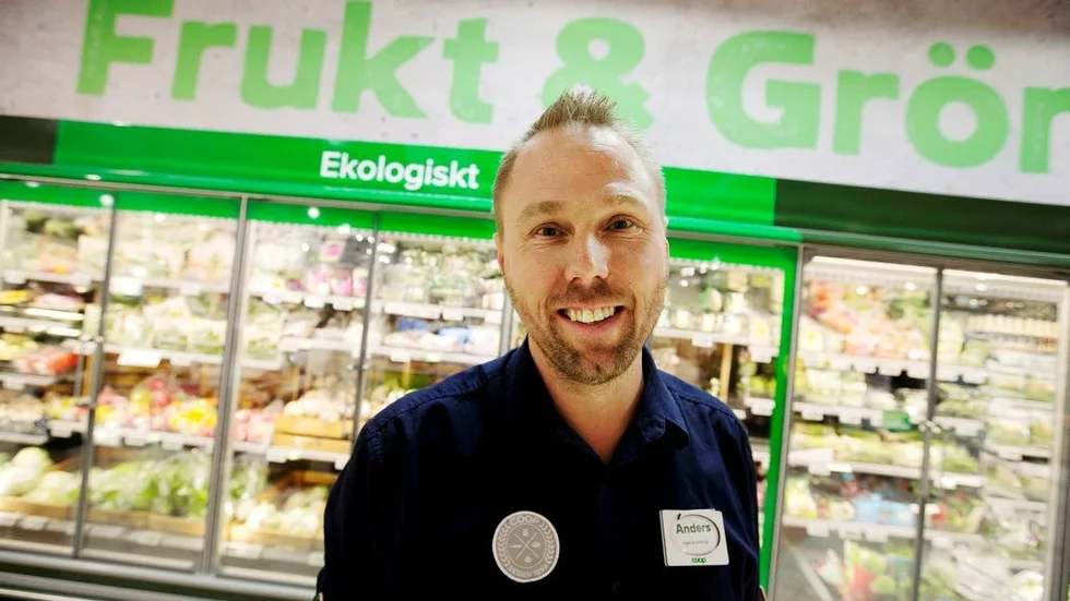 Allt fler kunder väljer ekologiska varor konstarterar Anders Olsén, butikschef Coop Boländerna.