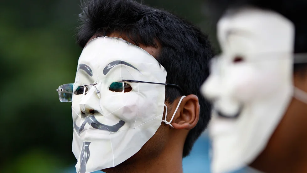 Anonymous säger sig ha hackat den ryska centralbanken. Arkivbild.