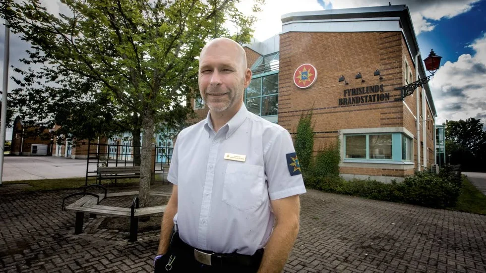 Anders Ahlström är brandchef på Uppsala brandförsvar som har 17 brandstationer utspridda över Uppland.