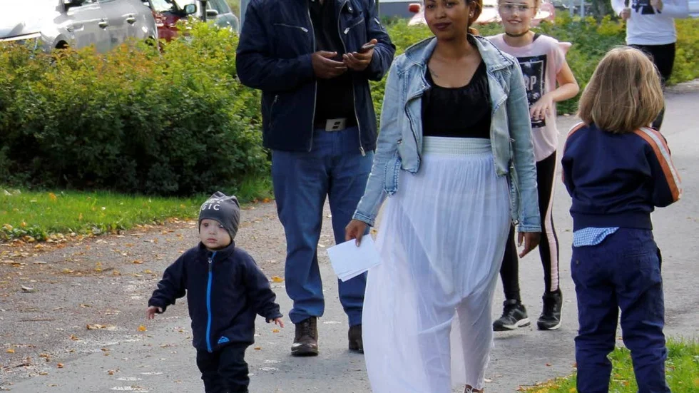 Yngste deltagaren Leon Högberg, två år i november, gick barnbanans 200 meter tillsammans med mamma Meaza Tetemke.