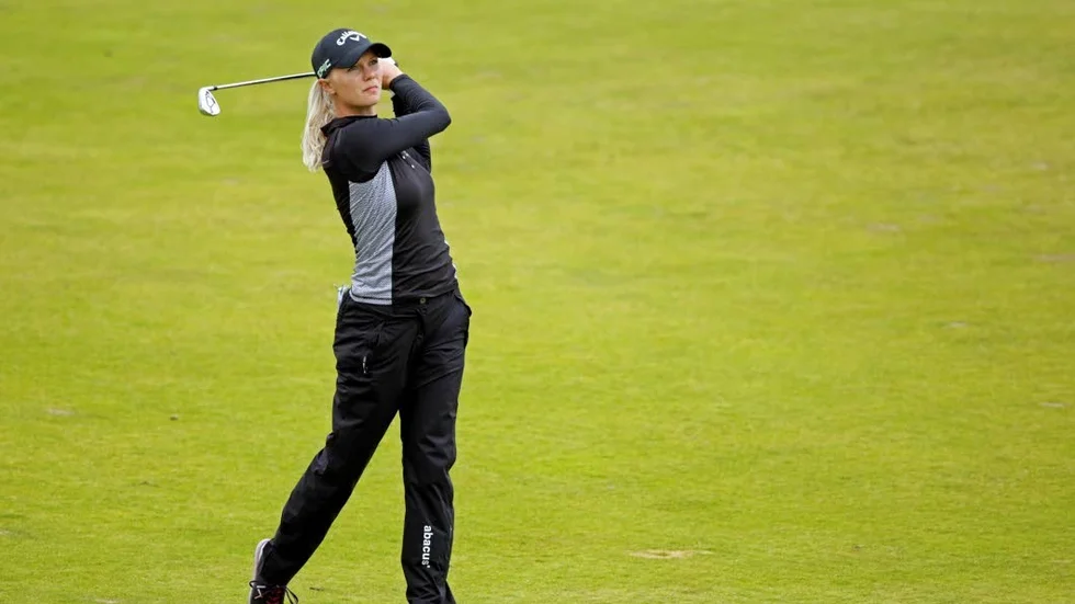På G. Madelene Sagström visade prov på golf i världsklass under första rundan.