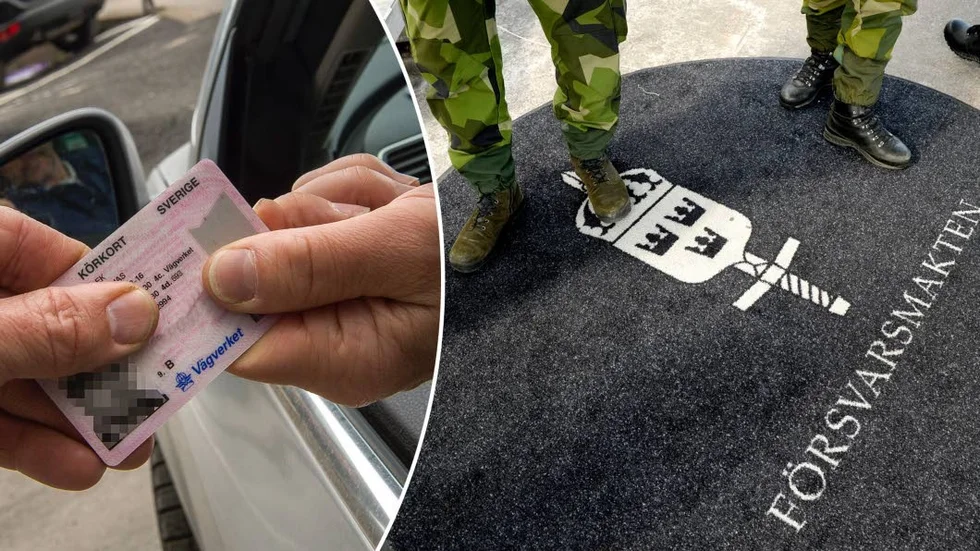 Mannen har i förhör uppgett att han tog körkort under värnplikten.