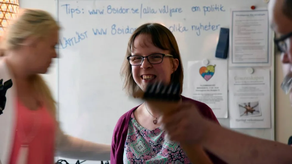 Linnea Isaksson personifierade glad inför storpublik.