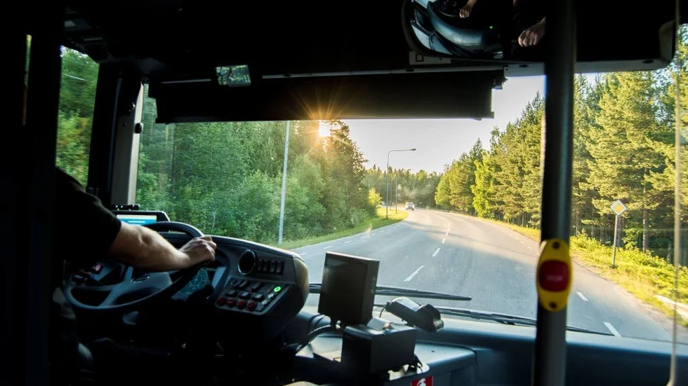 Norrbottensmedias reporter frick följa med på en provtur i Luleås nya elbuss.