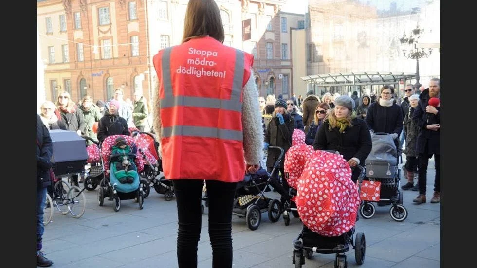 Så här såg det ut på Stora Torget 2017. På lördag rullar barnvagnsmarschen igen.