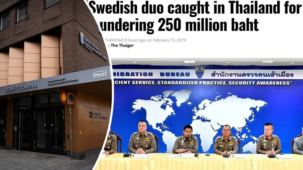 När de två nu dömda männen med koppling till Uppsala län greps i Thailand blev det en stor nyhet i thailändsk media.