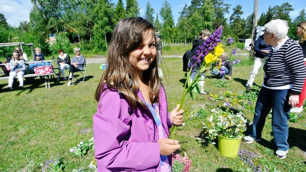 Blomsterflicka. För Mindra Hasselsten är helgen inte bara midsommar utan även 9-årskalas på söndag.