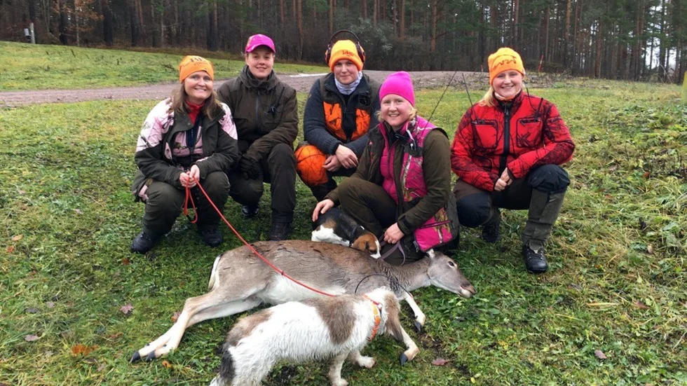 Några av tjejerna i jaktlaget.