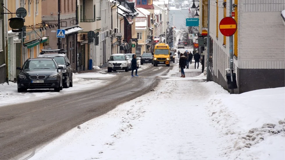 Gör Storgatan bilfri i Västervik, det anser Stina Qubti som driver butiken Busfrö. Foto: Anders Sjögren