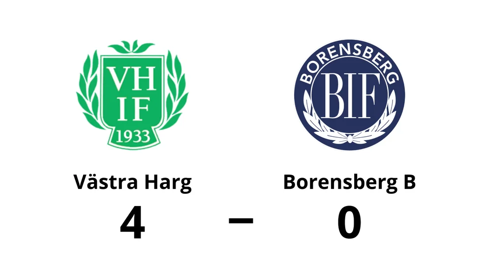 Västra Harg IF vann mot Borensberg B