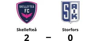 Skellefteå segrade i toppmötet - 2-0 mot Storfors