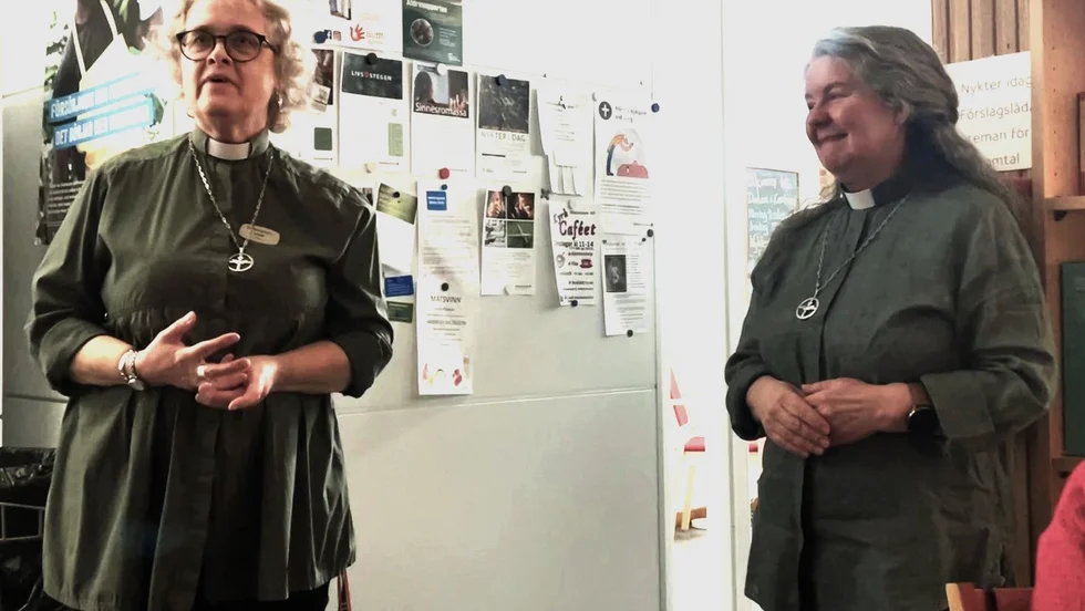 Diakonerna Ulrika Wedin och Anneli Bäck. 