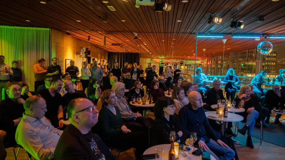 Publiken i loungen i Kulturens hus njöt av musik på fredagskvällen.