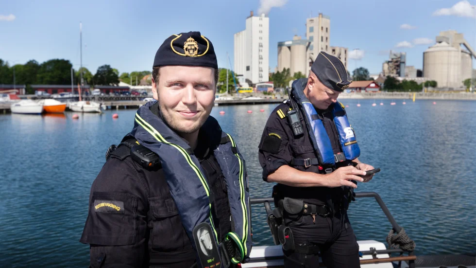 Teodor Bidö avslutade nyligen den praktiska delen av sin utbildning på Kustbevakningens station i Slite.
