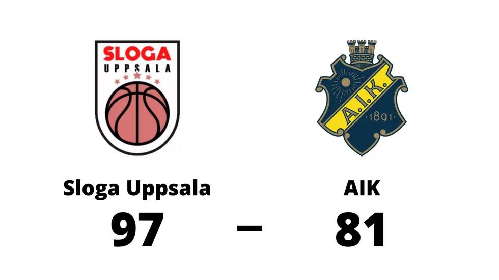 Sloga Uppsala vann mot AIK Basket
