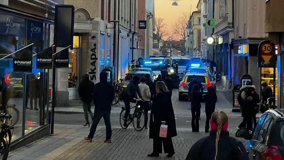 Den misstänkte stoppades på Klostergatan. 