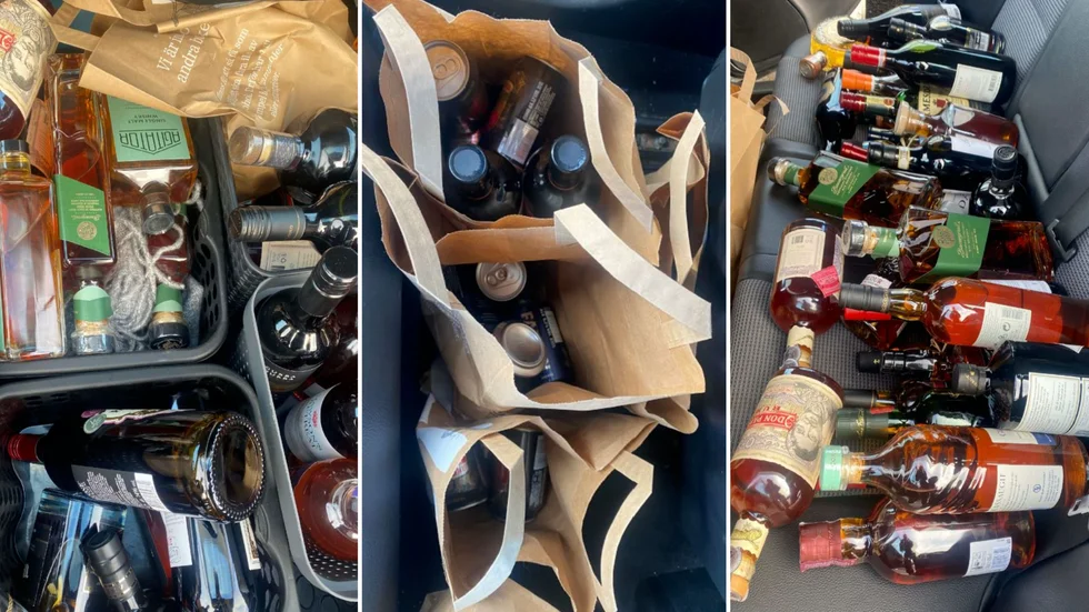 Den 47-årige mannen åkte, utklädd till präst, runt om i Sverige och stal från Systembolagets butiker. Bilderna är från polisens förundersökning.