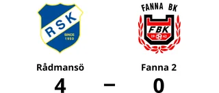 Fanna 2 besegrade på bortaplan av Rådmansö