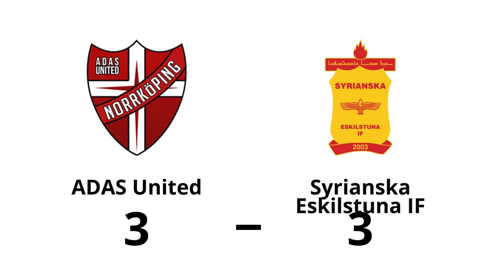 ADAS United spelade lika mot Syrianska Eskilstuna IF