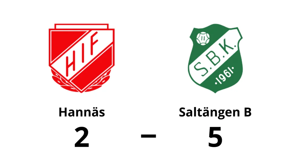 Hannäs IF förlorade mot Saltängens BK B