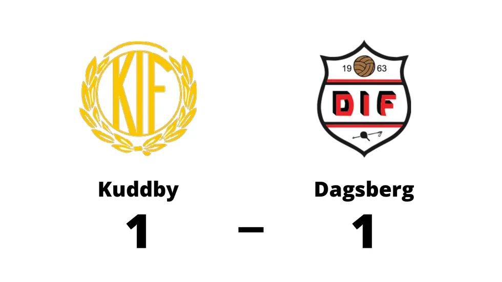 Kuddby IF spelade lika mot Dagsbergs IF