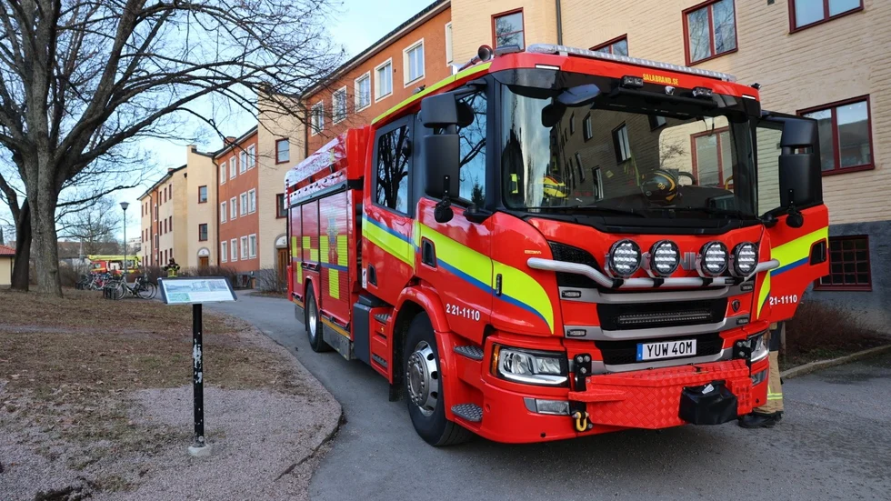 Räddningstjänsten ryckte ut på larmet. 