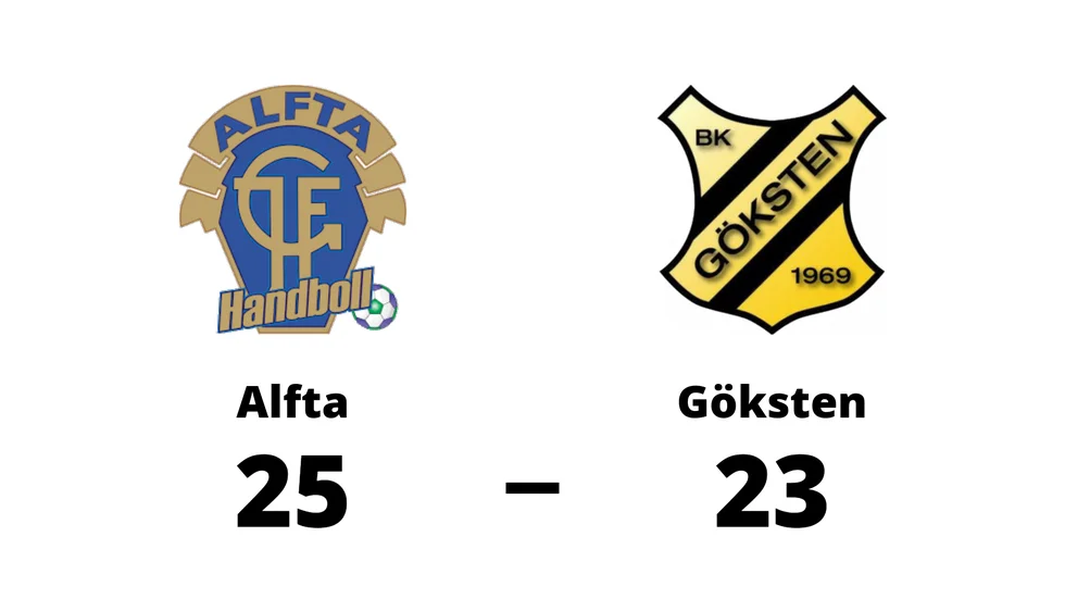 Alfta GIF HF vann mot Gökstens BK