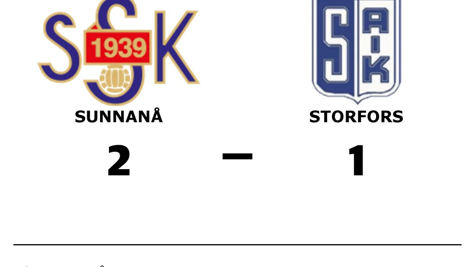 Sunnanå SK vann mot Storfors