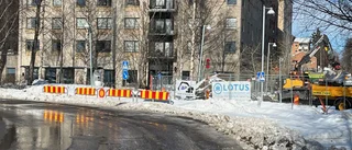 Västergatan öppnas till viss del under bygget av flerfamiljshus