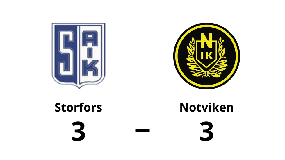Storfors spelade lika mot Notviken