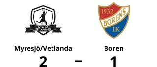 Myresjö/Vetlanda vann på hemmaplan mot Boren
