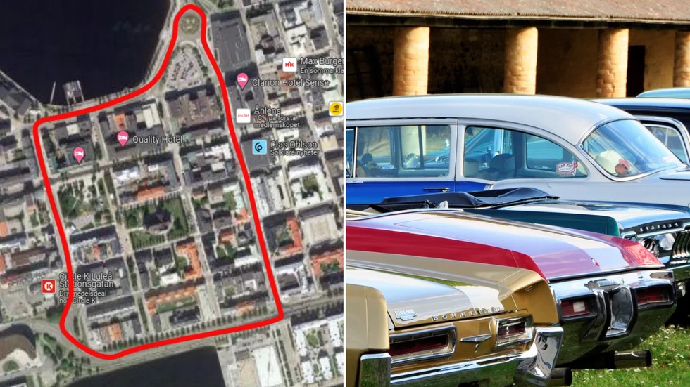 Under lördagskvällen är det inofficiell vårcruising i Luleå och här är sträckan som de klassiska bilarna kommer att glida fram längs med under lördagskvällen.