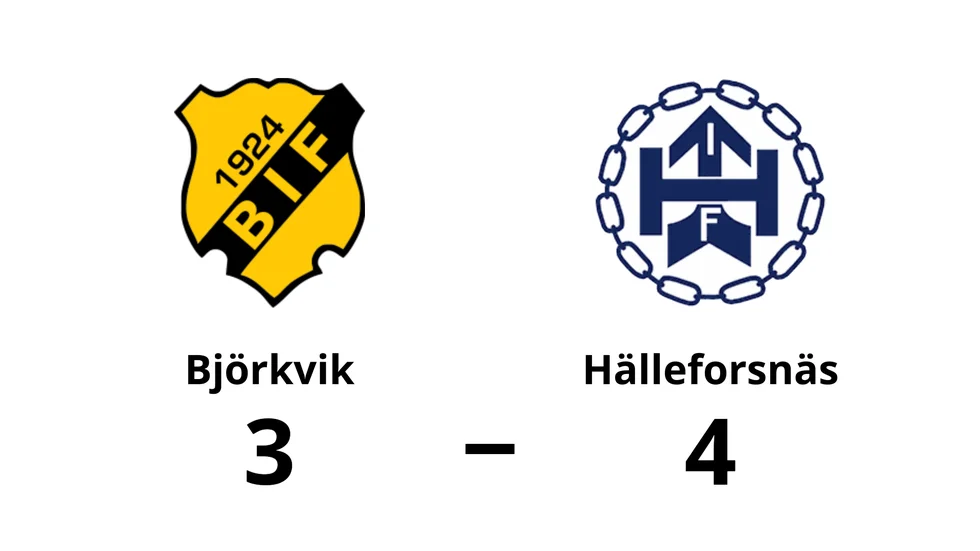 Björkviks IF förlorade mot Hälleforsnäs IF