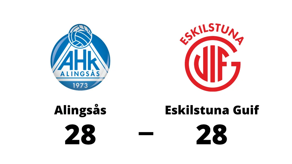 Alingsås HK spelade lika mot Eskilstuna Guif