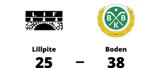 Storförlust för Lillpite - 25-38 mot Boden