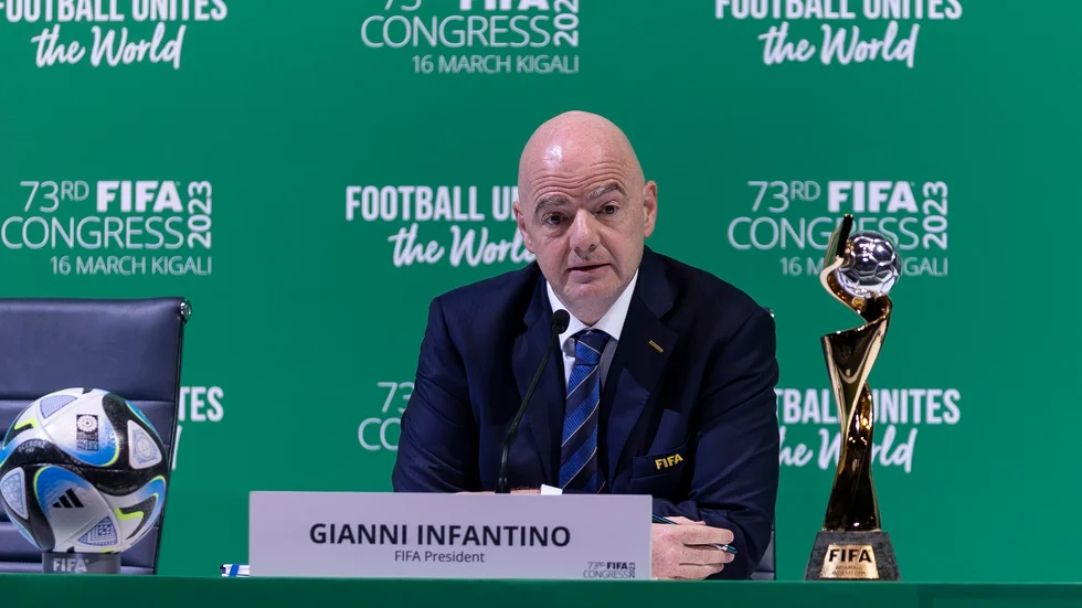 Fifas president Gianni Infantino sade på torsdagen att fotbolls-VM för damer inte kommer att sponsras av Visit Saudi.