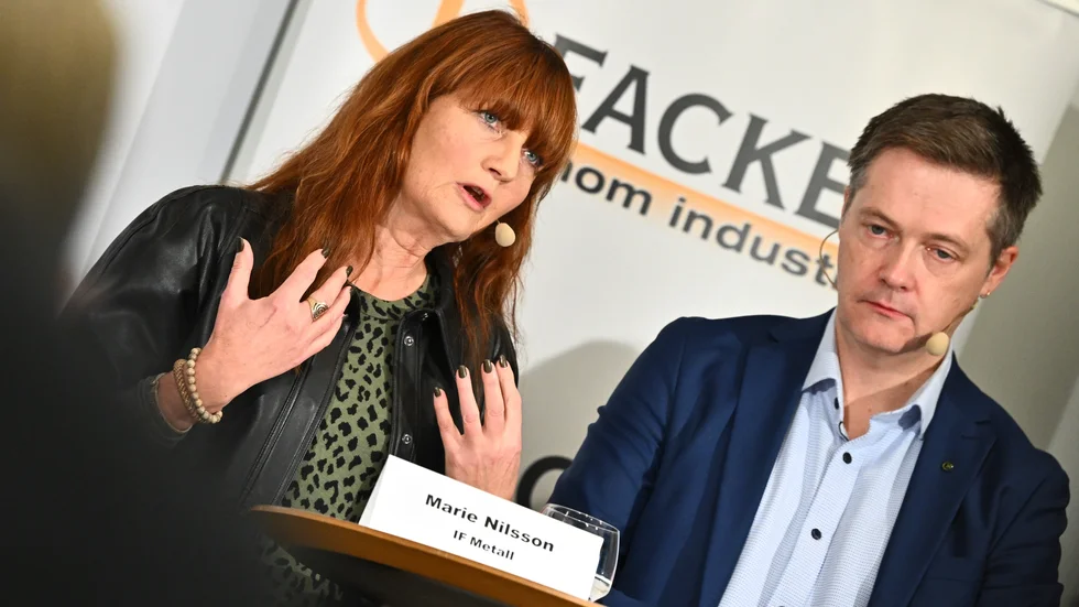 Marie Nilsson, ordförande IF Metall och Per-Olof Sjöö, ordförande GS, är några av parterna som fått ett första bud från medlarna i avtalsrörelsen. Arkivbild.