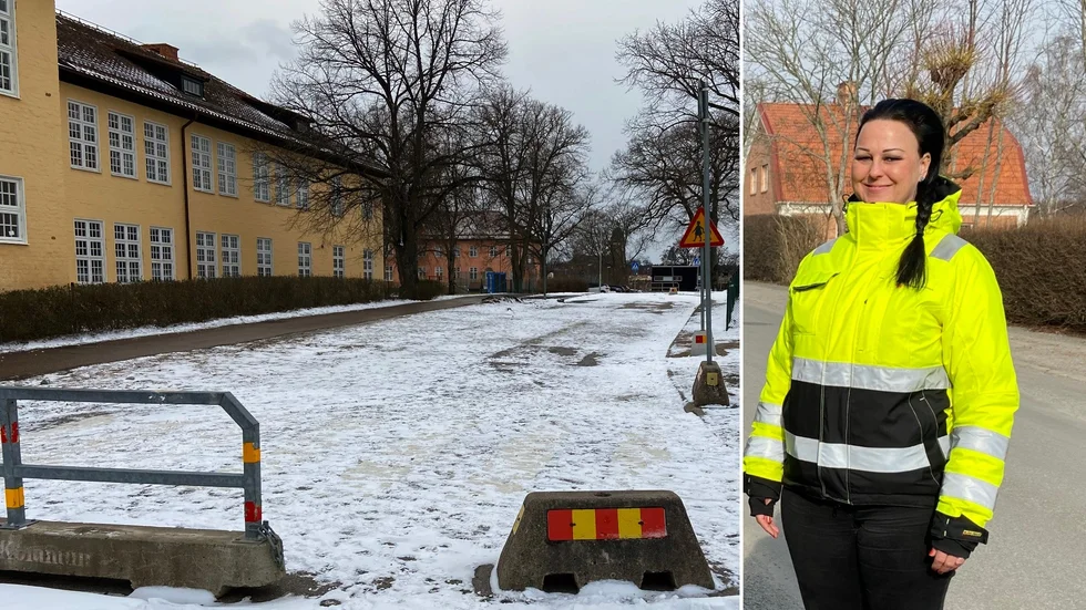 Maria Sigurd, trafikutredare, gläds åt att Anunds väg kan öppnas för skoltaxi och linjebussar om mindre än två veckor.