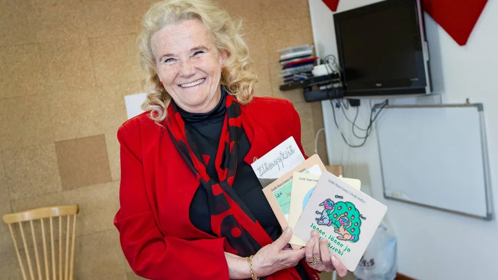 BÖCKER. Kerstin med tre barnböcker och en diktsamling som hon gav ut i december 2014.